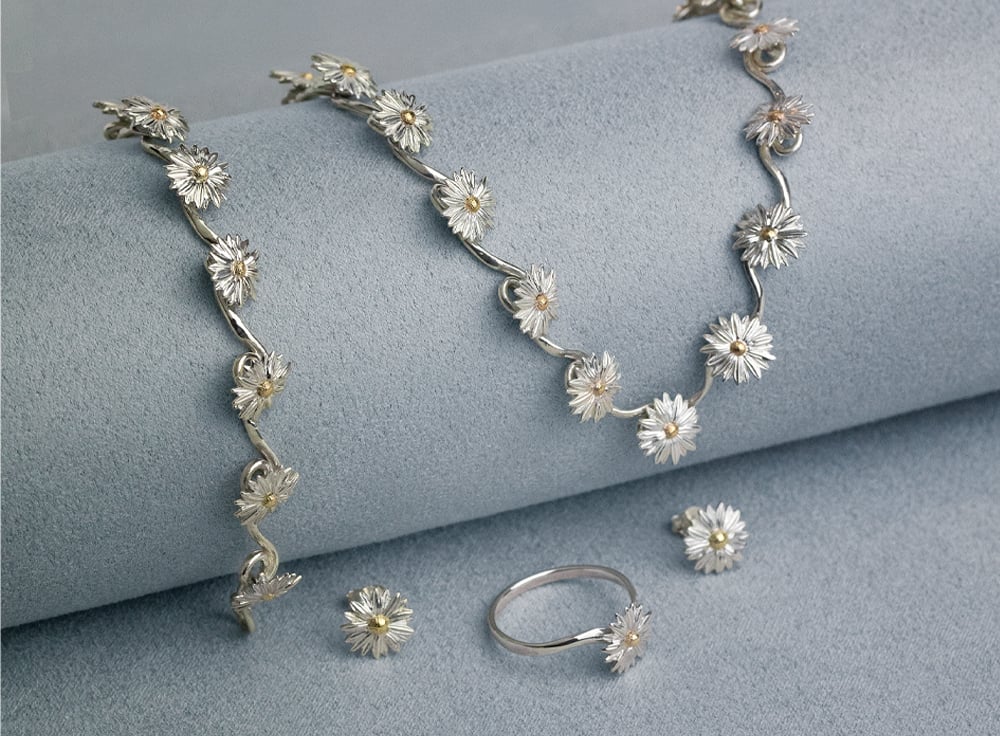 two-tone-silver-gold-daisy-flower-matching-jewellery-set